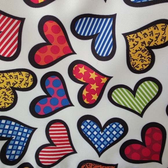BRITTO Colorful Heart Print Backpack-Romero Britto - Picture 12 of 14